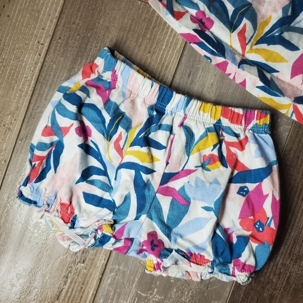 Carter's Colorful Matching Summer Outfit Baby Girl Size 6m 100% Cotton 2Pc NWOT